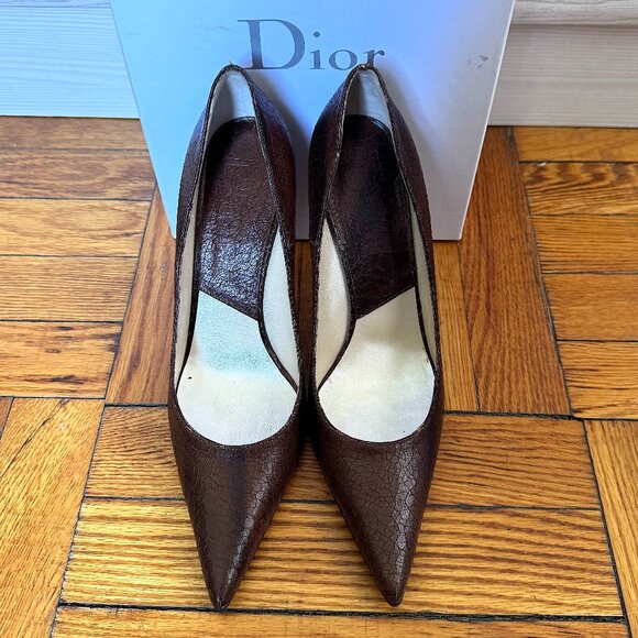 Dior Brown Heels - Size 39 - Like New with box - Picture 1 of 15